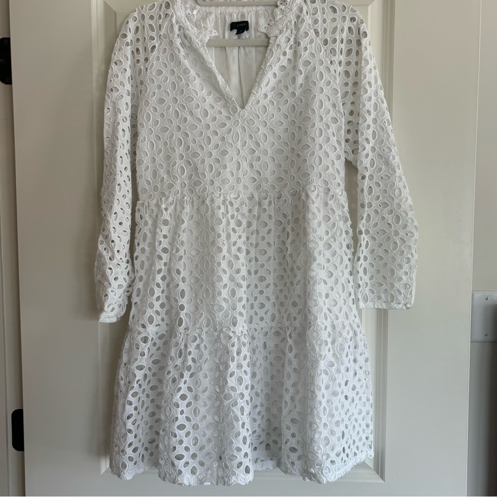 J.Crew White Eyelet Mini Dress